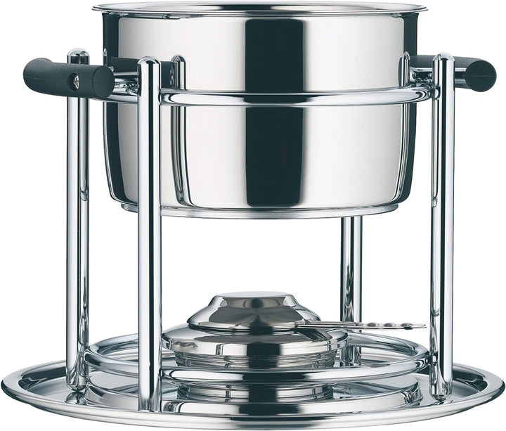 WMF Allegro Fondue-Set 11-teilig, für 6 Personen, mit Brenner und Gabeln, Cromargan Edelstahl, Fondu