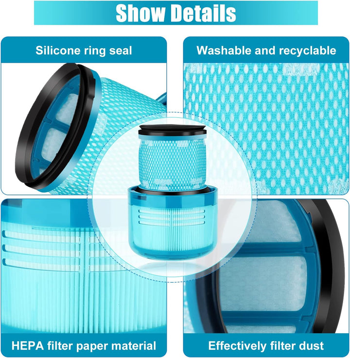 2 Stück Ersatzteile Filter für Dyson V15 V11 SV14 SV22 Detect Absolute Animal Extra Pro Torque Drive