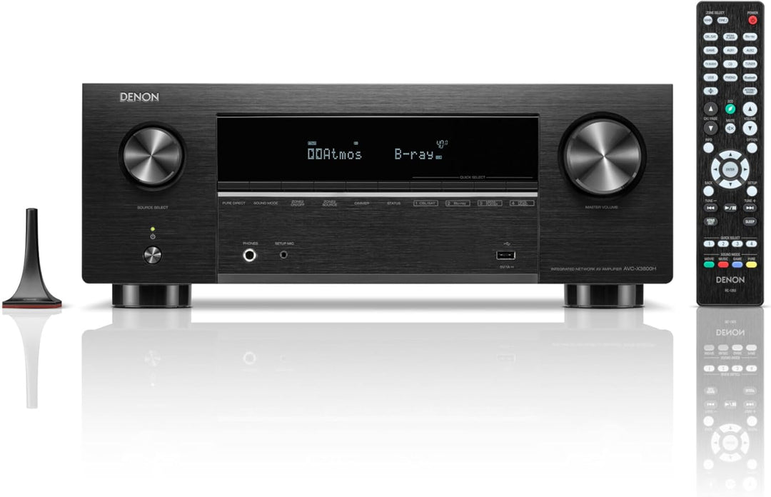 Denon AVC-X4800H 9.4-Kanal AV-Receiver, Verstärker mit Auro-3D, Dolby Atmos, DTS:X,6 "8K-Eingängen u