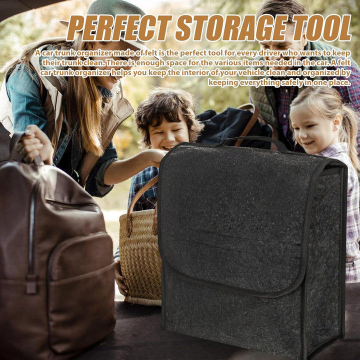 Auto Kofferraumtasche Organizer aus Filz: 30 x 17 x 29cm Auto Kofferraum Organizer, Vliesstoff Koffe