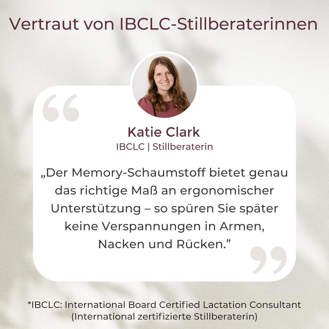 Momcozy Memory-Schaum Stillkissen mit Sicherheitsumrandung – Ergonomisches Still- und Lagerungskisse