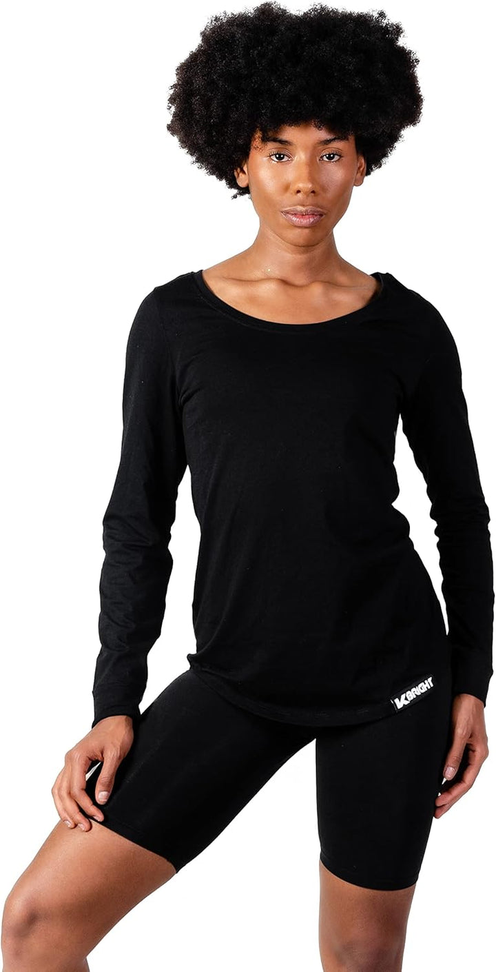 K-BRIGHT Langarmshirt Damen Langarm Nachhaltig Bio Baumwolle Damen Oberteil Sommer Sportshirt Funkti