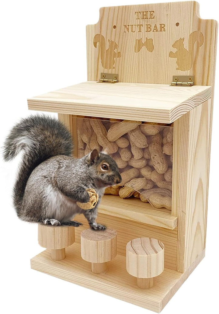 Eichhörnchen-Futterspender für den Aussenbereich,Eichhörnchen-Futterspender für Bäume, 3 Hocker Eich