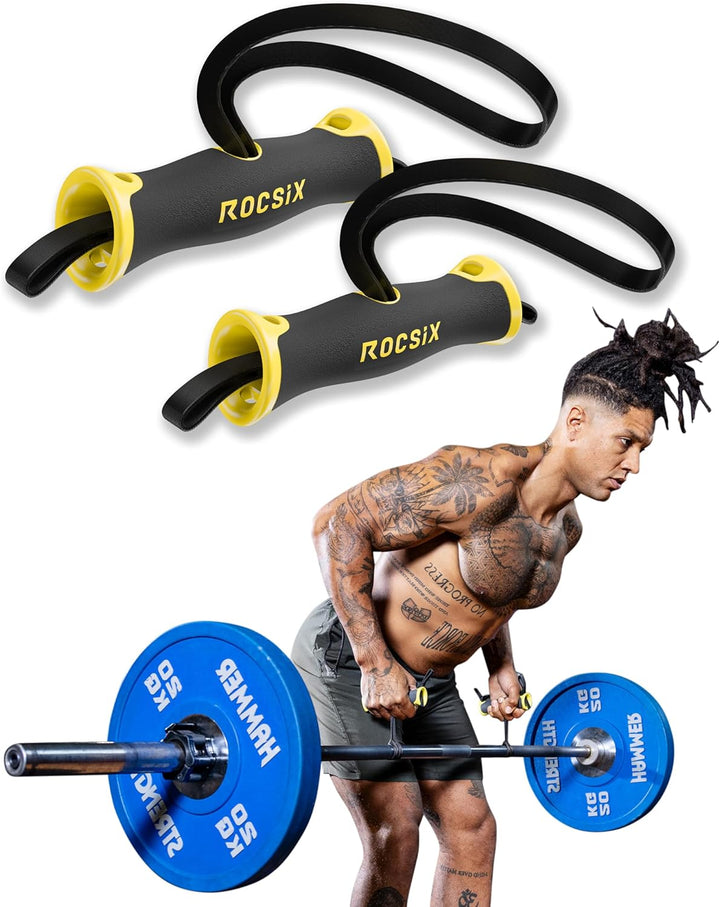 ROCSIX - Hochleistungs Trainingsgriff für Latzug, Kabelzug und Klimmzug – Ergonomisches Gym Zubehör