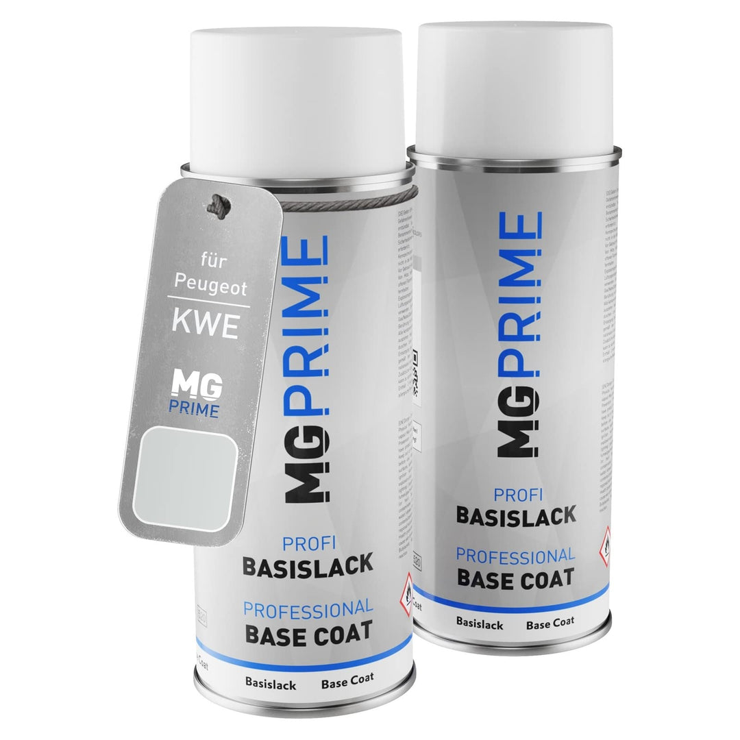 Autolack Sprühdosen für Peugeot KWE Blanc Nacre/Perlmutt Weiss Metallic Grundlack Basislack Spraydos