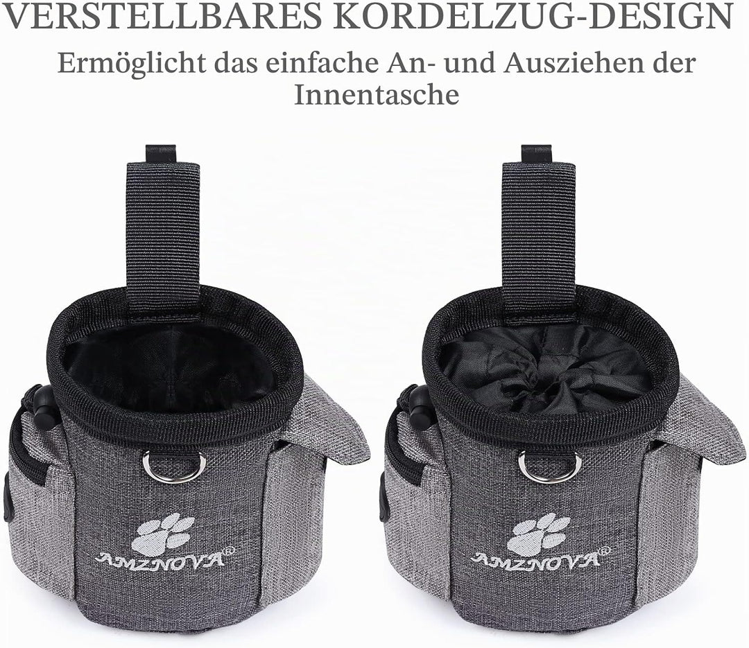 AMZNOVA Futterbeutel Hund Treatnow Leckerlitasche für Hunde, Futterbeutel Hundetraining für Training