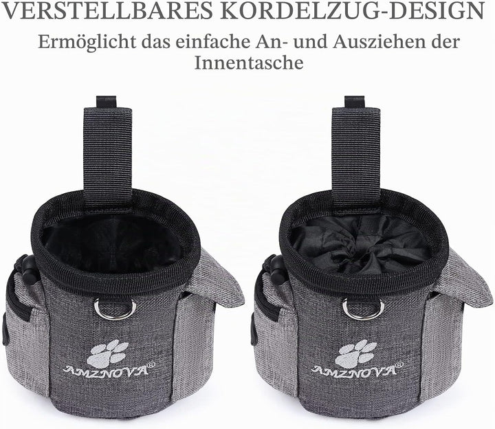 AMZNOVA Futterbeutel Hund Treatnow Leckerlitasche für Hunde, Futterbeutel Hundetraining für Training