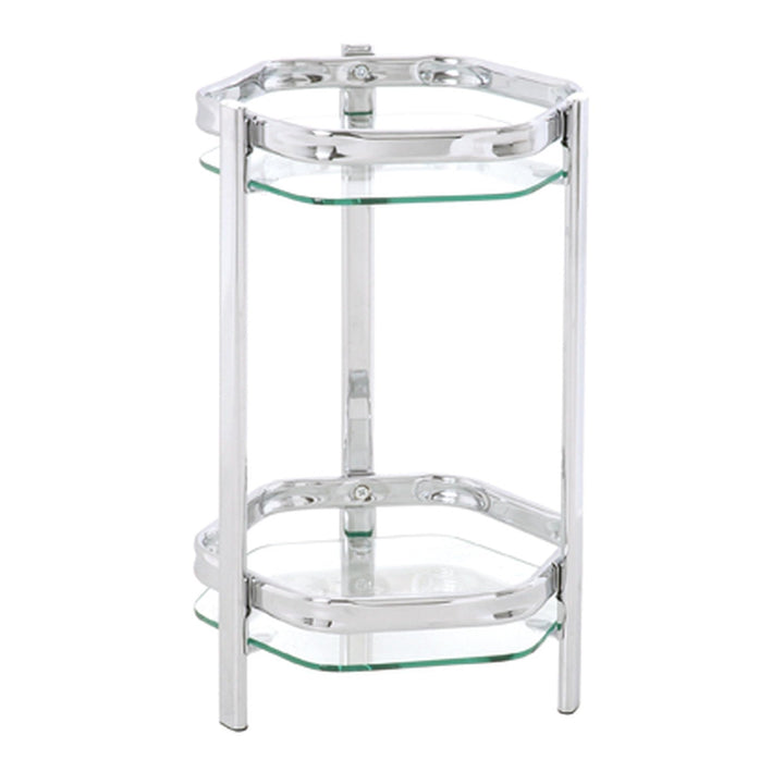 HAKU Möbel Blumensäule, Glas, chrom, Ø 28 x H 45 cm 45 x 28 cm, 45 x 28 cm