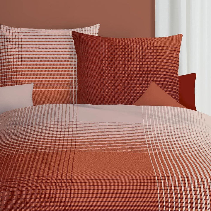 Kaeppel Mako-Satin Bettwäsche Master Terra, 1 Bettbezug 155 x 220 cm + 1 Kissenbezug 80 x 80 cm Terr