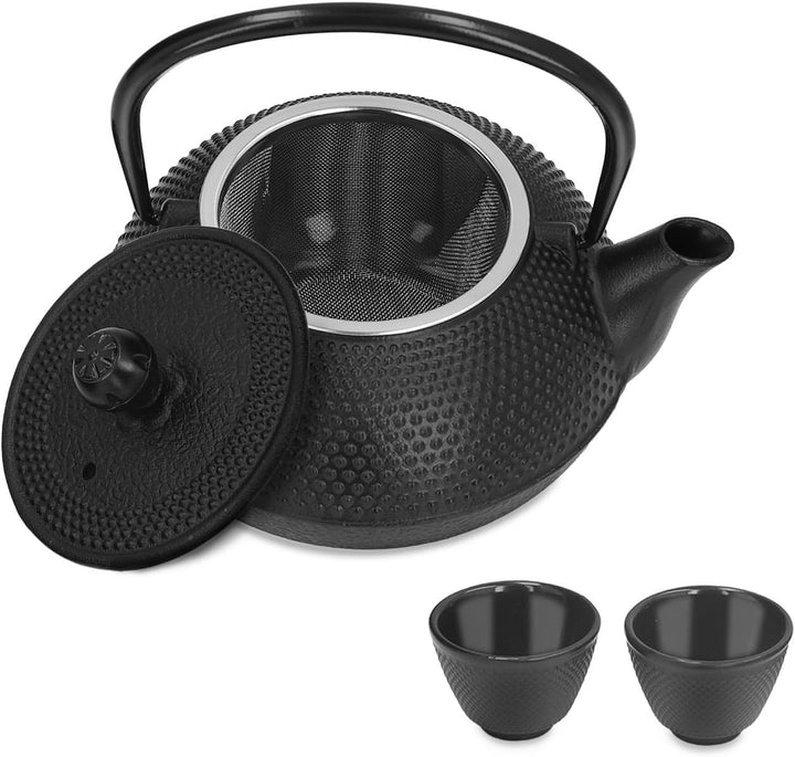 Teekannen-Set aus Gusseisen, japanischer Tetsubin-Wasserkocher, Tee-Ei, 800 ml Fassungsvermögen, lan