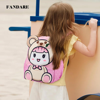 FANDARE Kinderrucksack Schulranzen Mädchen Junge Schulrucksack Kinder Rucksack Büchertaschen Schulte