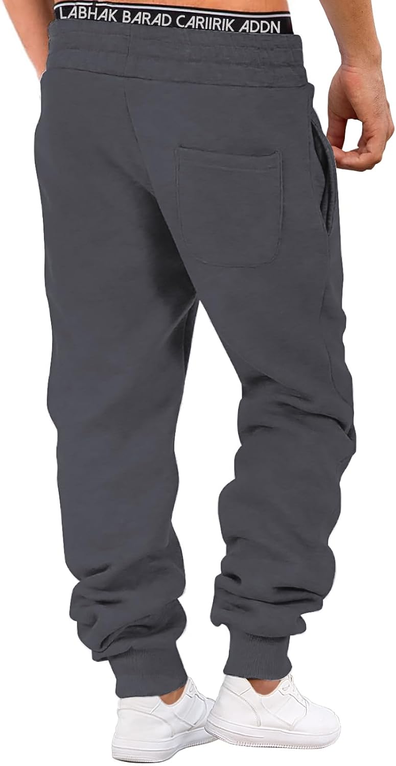 HMIYA Jogginghose Herren Baumwolle Trainingshose Sporthose Freizeithose Lang Hosen Klassische Sweath