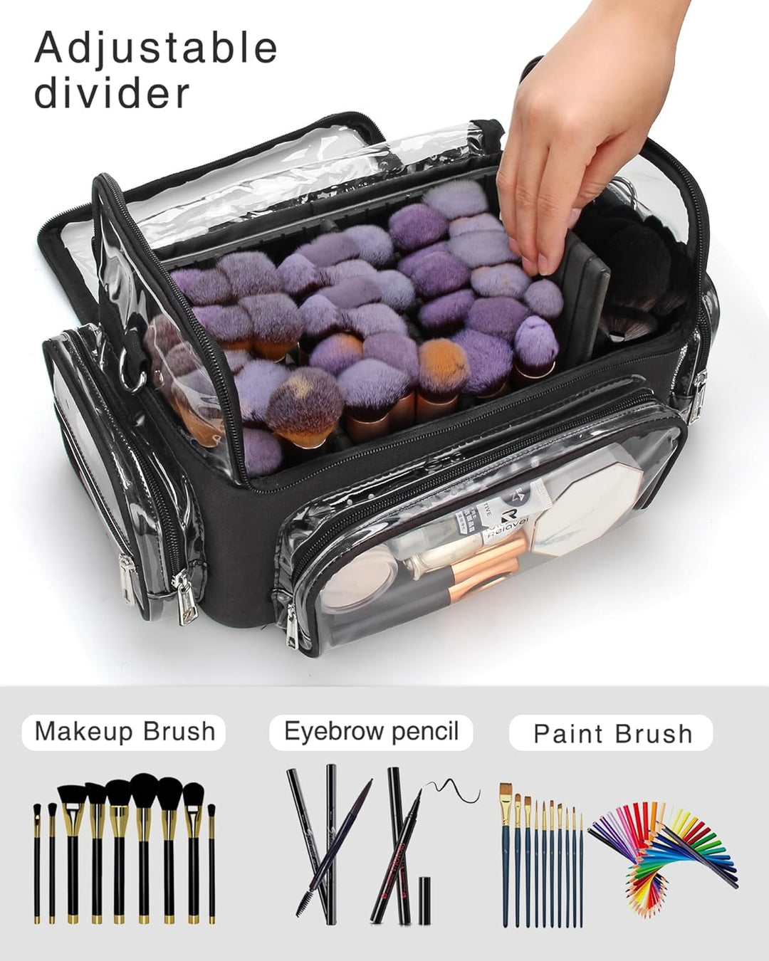 Kosmetikpinsel-Tasche Extra Gross Profi Kosmetikpinselbeutel XL Essentials für Kosmetikerinnen Reise