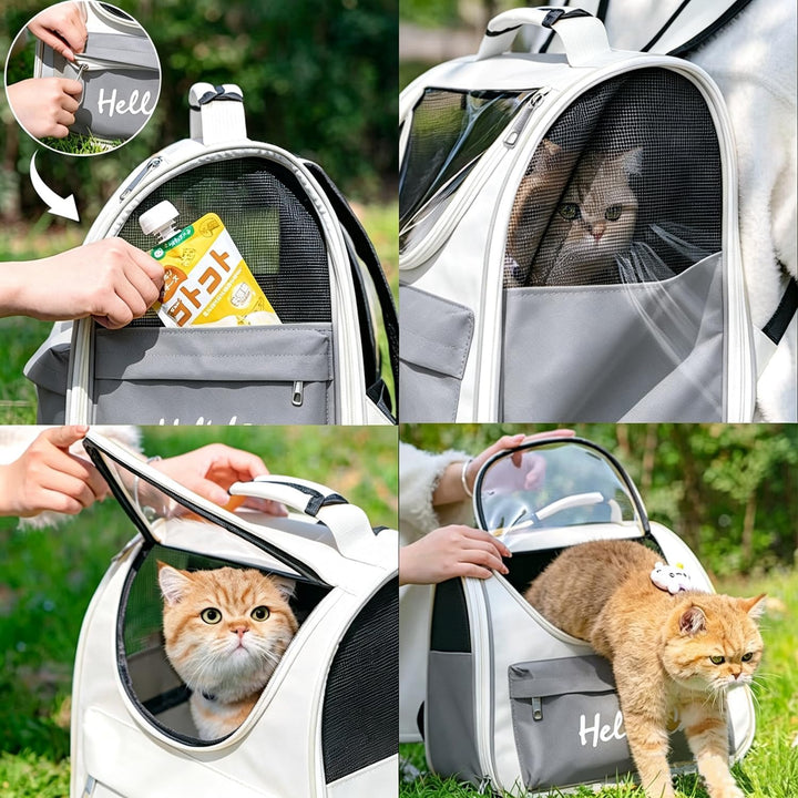 HundeRucksack und KatzenRucksack für Kleine Haustiere, Haustier Rucksack mit Netzfenster, Hunderucks