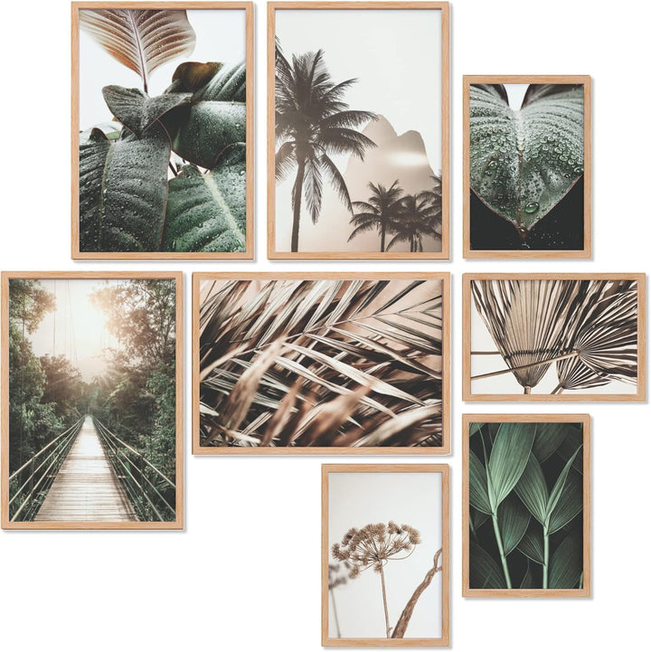 Heimlich® Premium Poster Set OHNE Bilderrahmen | 4 x DIN A3 & 4 x DIN A4 - ca. 30x42 & 21x30 | Stilv