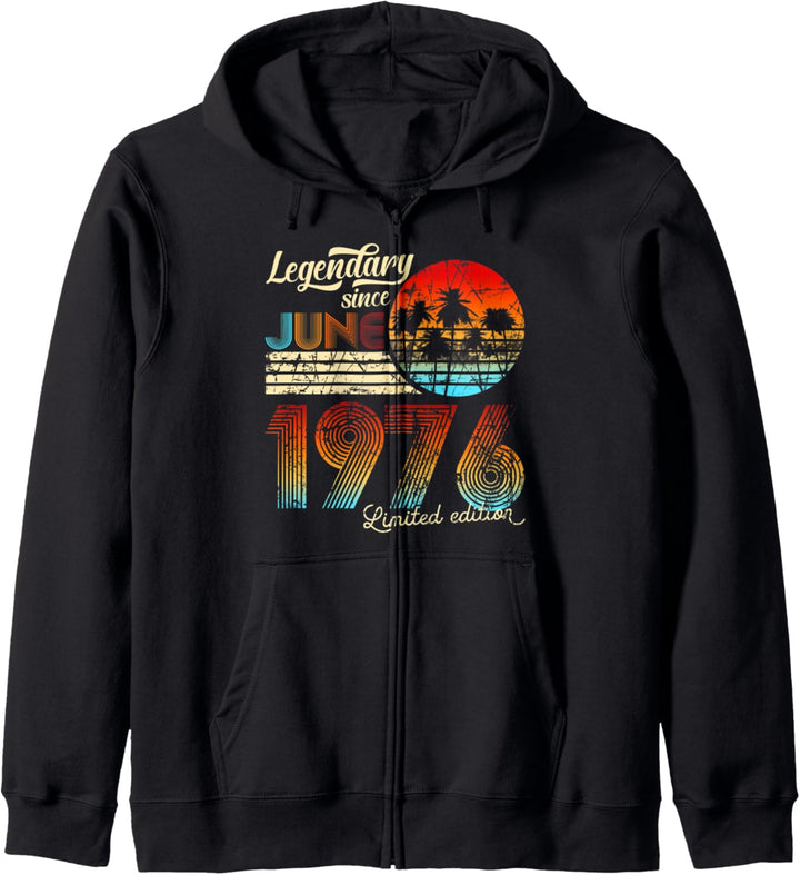 Geburtstag Legendary Since Juni 1976 Geschenk Kapuzenjacke