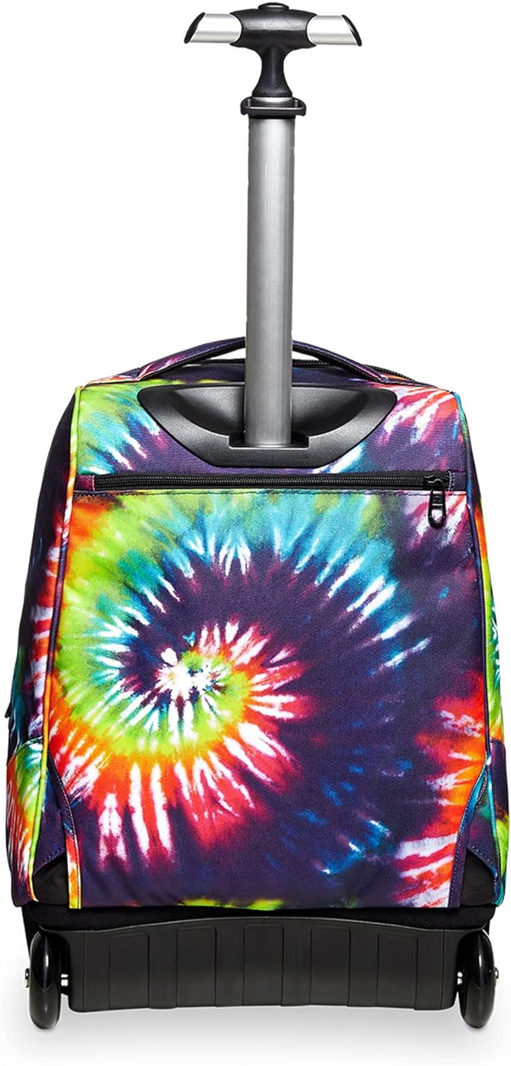 TROLLEY INVICTA TIE&DYE, 2 in 1, Schulranzen mit Rollen, Rucksack mit Trolleyfunktion für Kinder, ab