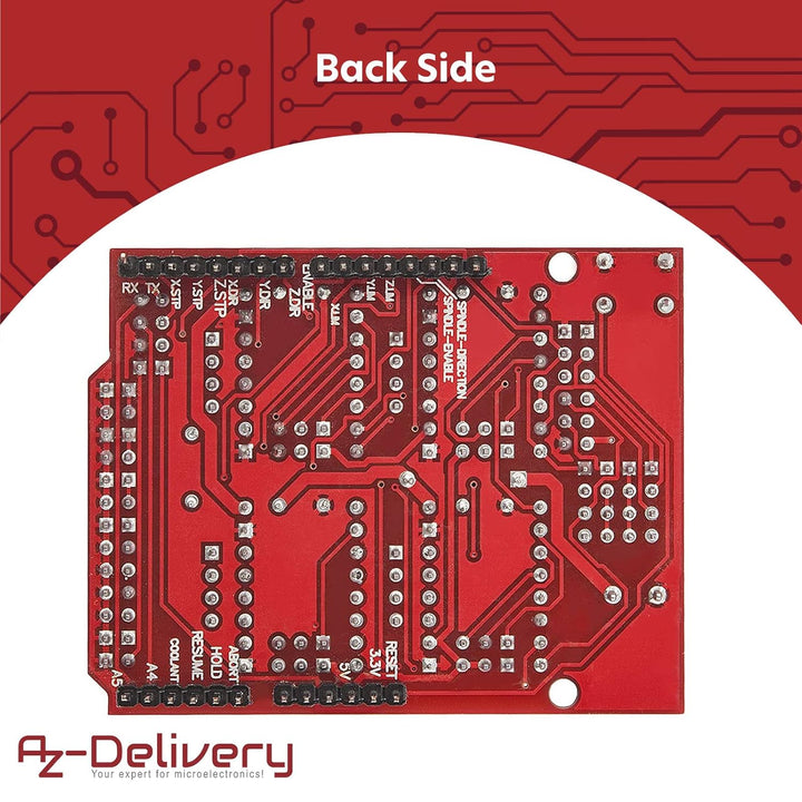 AZDelivery 3 x CNC Shield V3 Bundle mit 4 Stück A4988 Schrittmotor Treiber Stepper mit Kühlkörper ko