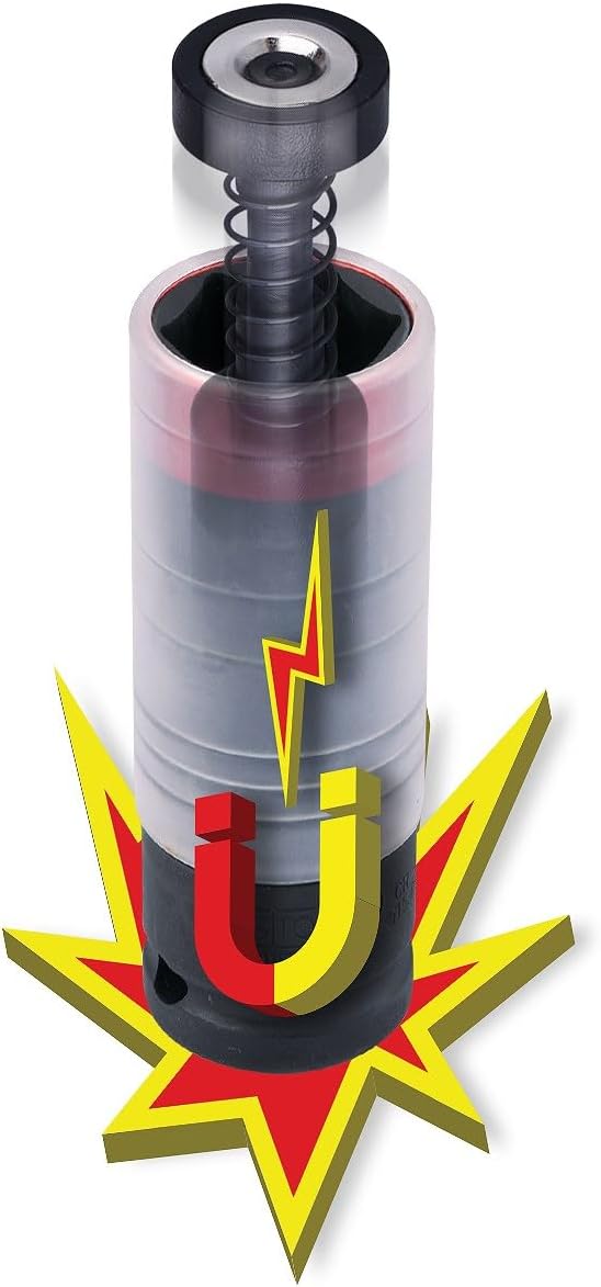 KS Tools 515.0630 1/2" SlimPower Alu-Felgen Kraft-Stecknuss-Satz mit integrierten Magneten, 6-tlg.