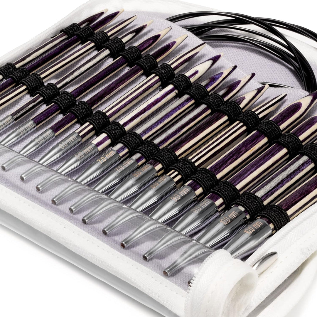 Prym, natur 223801 Rundstricknadel Set Lilac Streifen 4,0-10,0 mm, 4 mm bis 10 mm
