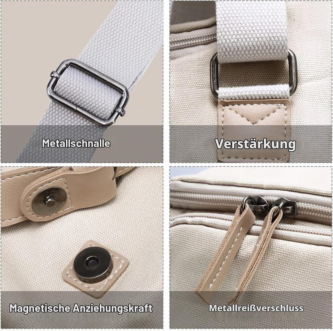 Cwatcun Kameratasche, Compact Case Canvas Lederausstattung kompatibel für Nikon, Canon, Sony Spiegel