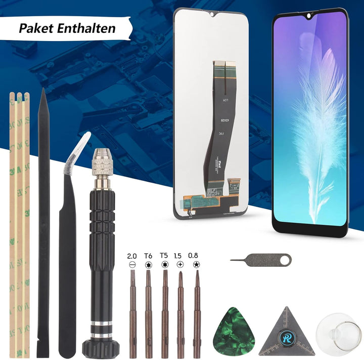 RongZy Ersatz Display Kompatibel für Samsung Galaxy A03/A035G Touchscreen Bildschirm Digitizer Glas
