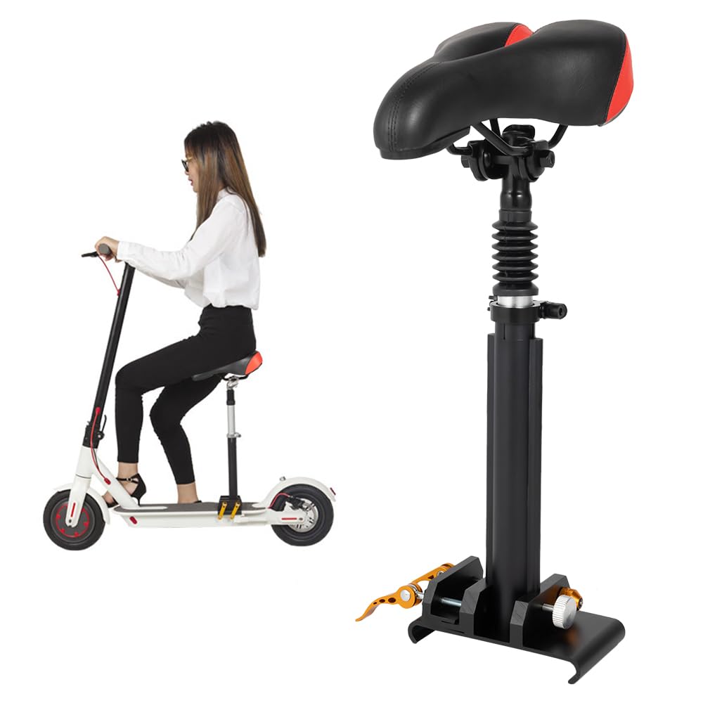 PU Elektroroller Sitz, Zubehör für E-Scooter Elektro Fahrrad, Höhenverstellbar 45-65cm, Stuhl Ersatz