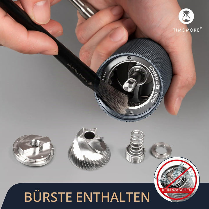 TIMEMORE NANO Manuelle Kaffeemühle, CNC-Schneiden, Edelstahl-Frässte, verstellbare Einstellung, Dual