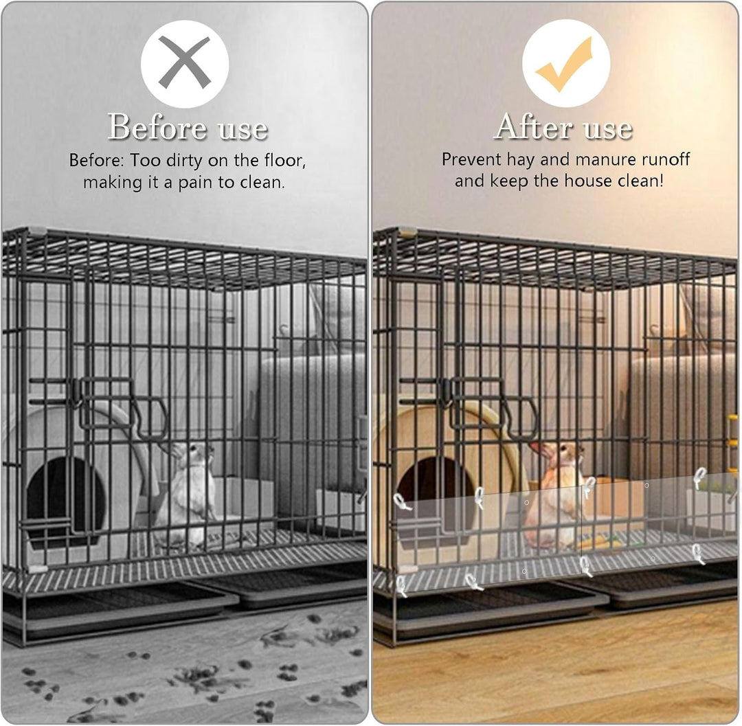 PeSandy Haustierkäfig-Einlage, Haustierkäfig-Schutzeinlagen, 12 STÜCKE Käfig-Urin-Schutz für Kaninch