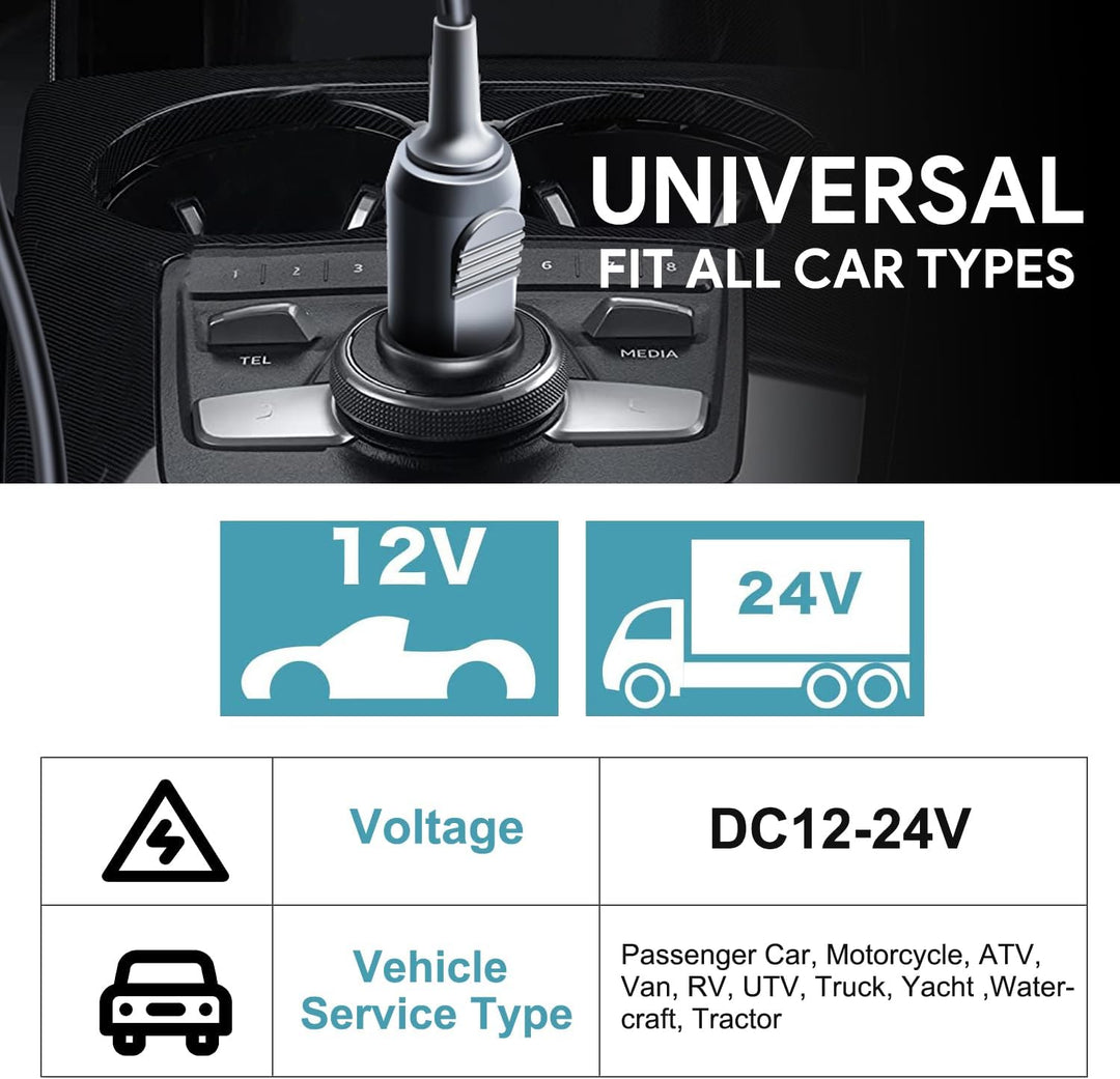 KFD DC 12V-24V Adapter KFZ Netzteil Auto Ladekabel Ladegerät für Sony Robuster und tragbarer kabello
