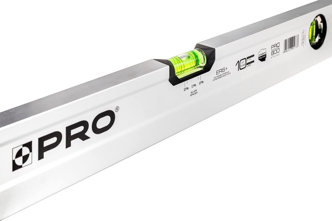 PRO800 Wasserwaage 120cm beidseitig gefräst mit Ergonomischen Profil - ERS+ (Easy Reading System) Pr