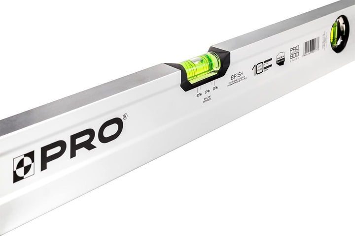 PRO800 Wasserwaage 120cm beidseitig gefräst mit Ergonomischen Profil - ERS+ (Easy Reading System) Pr