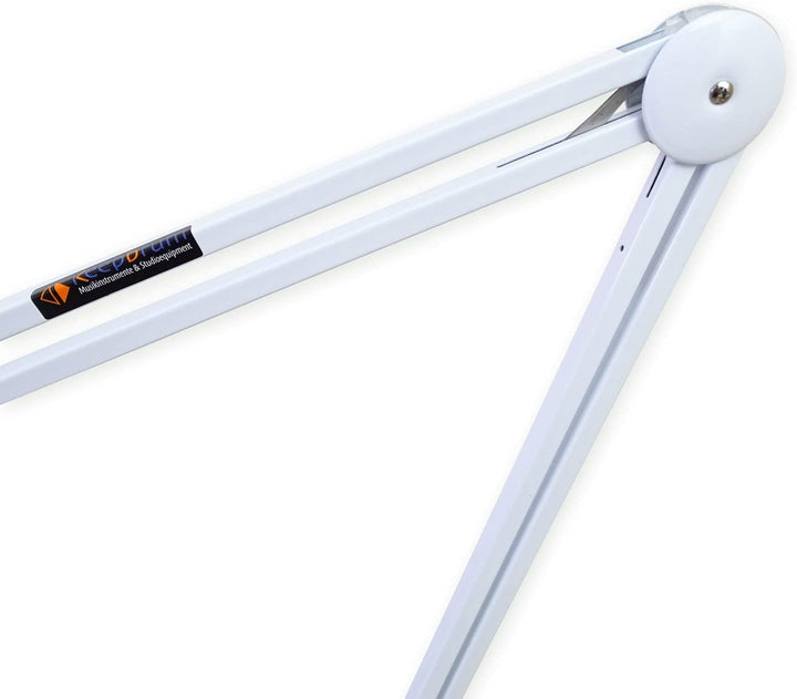 keepdrum MS138 WH Tisch-Mikrofonarm Podcast-Mikrofonstativ Weiss MS138 Gelenkarm Weiss, MS138 Gelenk