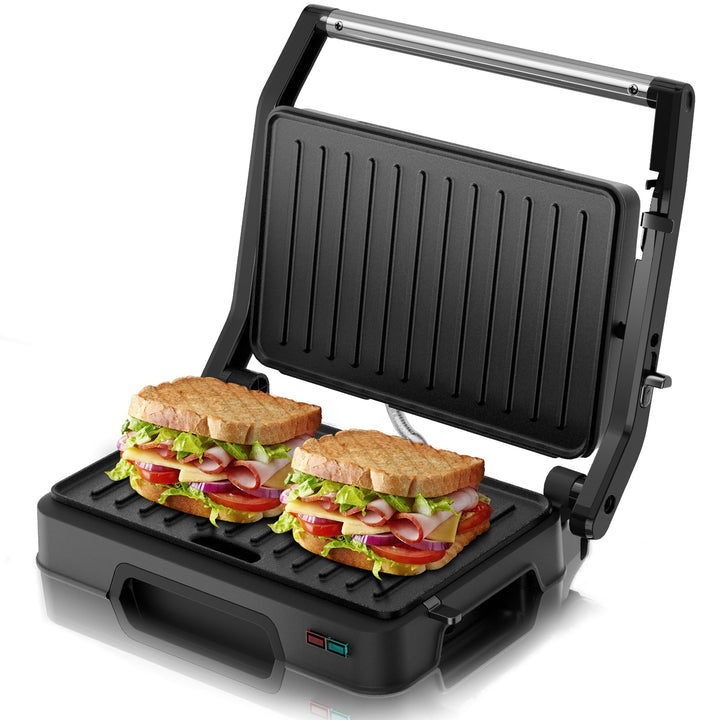 Sandwichmaker Kontaktgrill 2in1 Panini Grill 850W Elektrogrill Sandwichtoaster Mit Antihaftplatten K