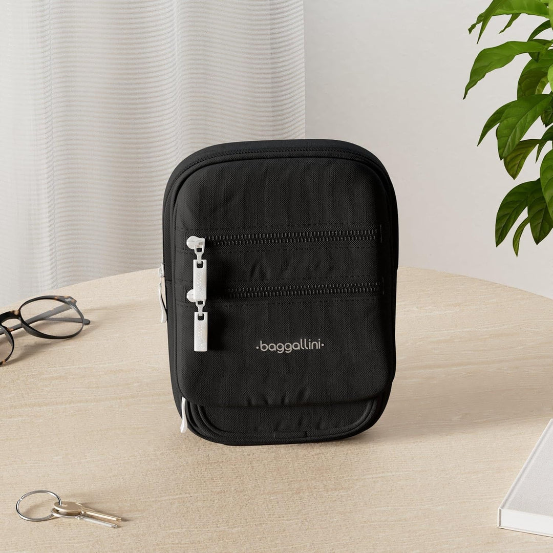 Baggallini RFID Journey Crossbody Schwarz/Sand, Schwarz/Sand