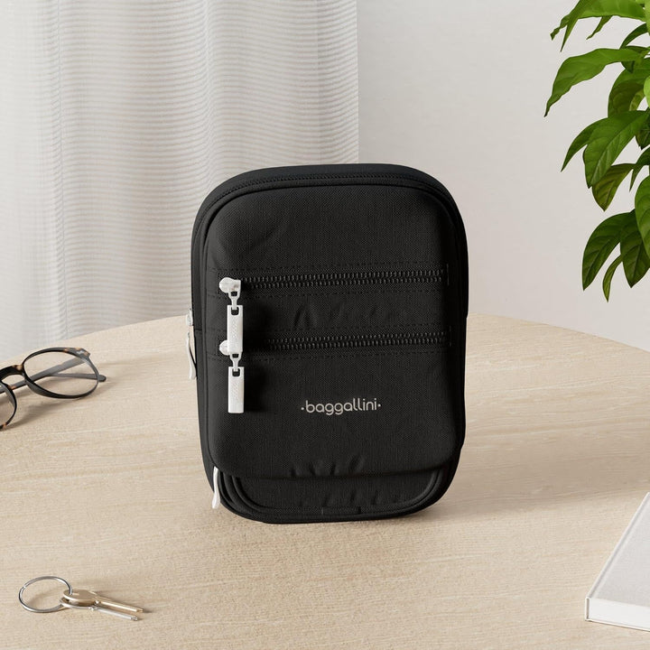 Baggallini RFID Journey Crossbody Schwarz/Sand, Schwarz/Sand