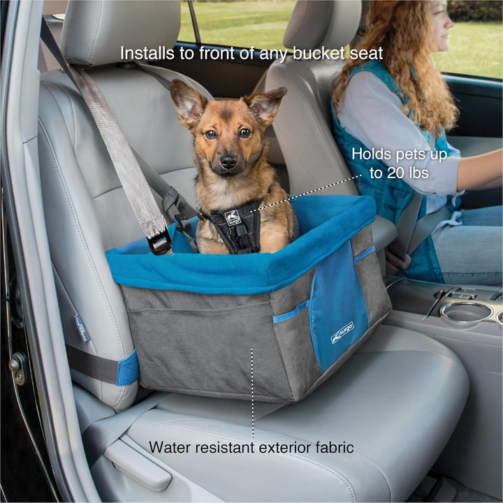 Kurgo Skybox Sitzerhöhung Auto für Hunde & Haustiere, Hunde Autositz, inkl. Hunde Anschnallgurt Auto