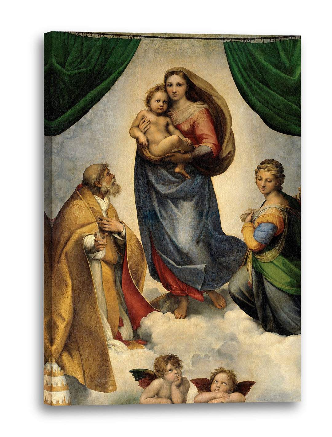 Leinwand (40x60cm): Raphael - Sixtinische Madonna 40x60 cm, 40x60 cm