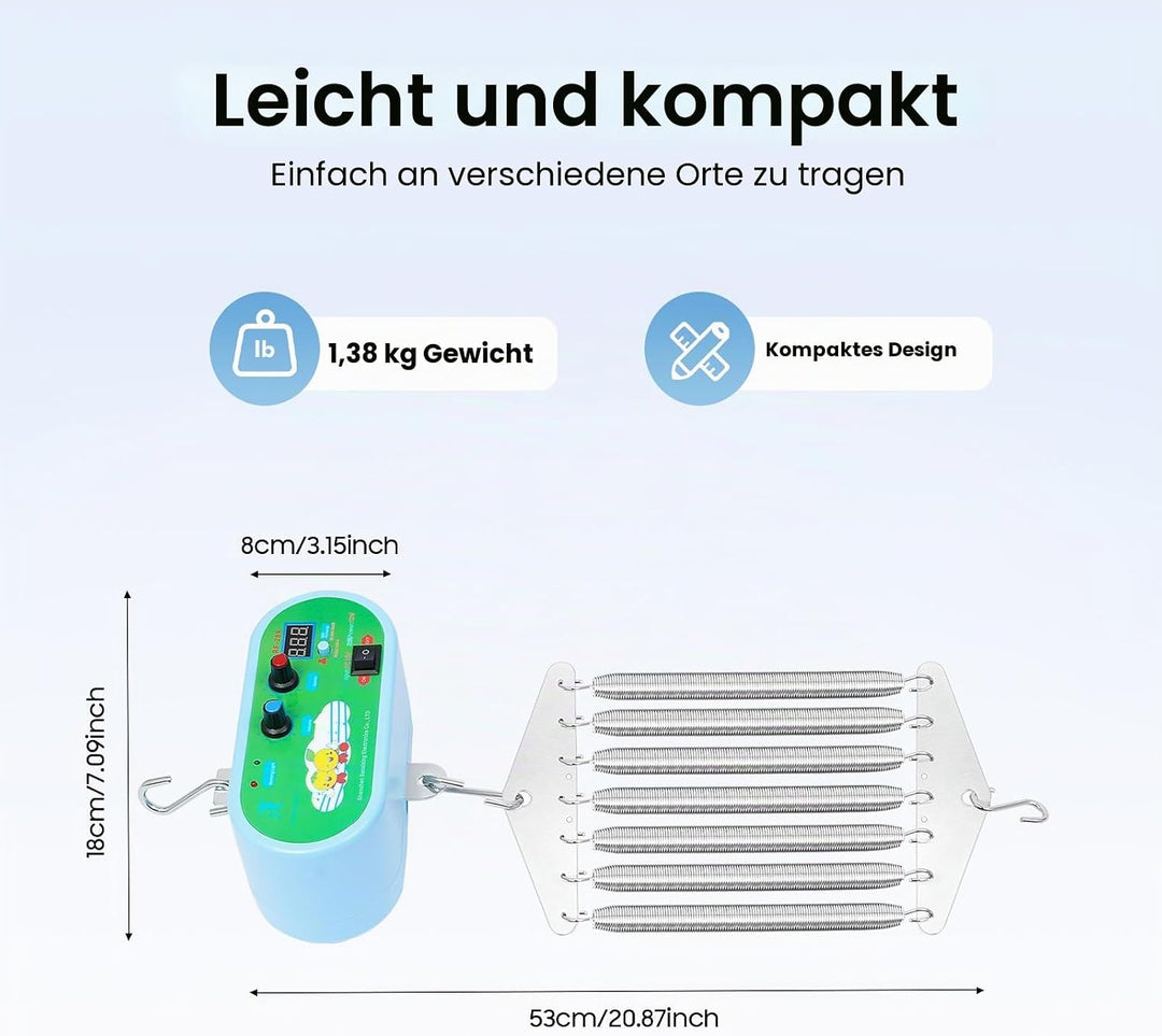 YyanLAK Motor Federwiege, Federwiege Baby Hängende Elektrische Wiege-Steuerung mit Einstellbarer Tim