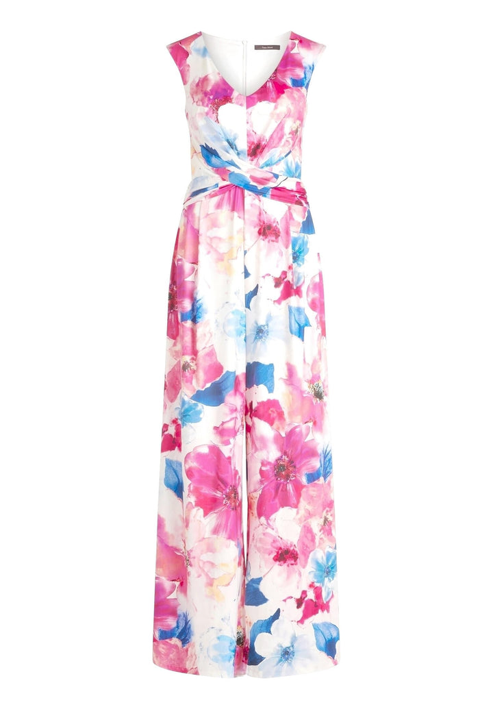 Vera Mont Damen Jumpsuit mit Blumenprint 36W Cream/Pink, 36W Cream/Pink