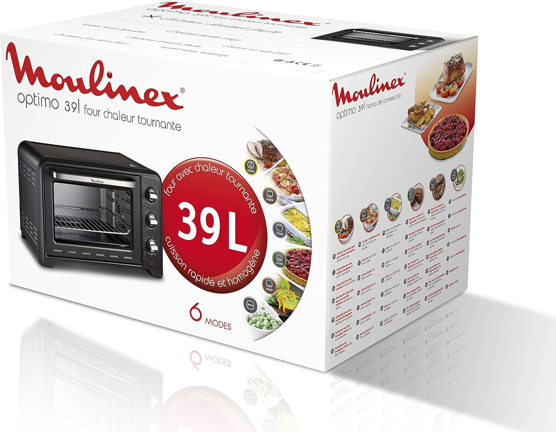 Moulinex Optimo OX484810 - 39 L Konvektionsofen, 6 Kochmodi mit Thermostat bis 240º und Timer bis 12
