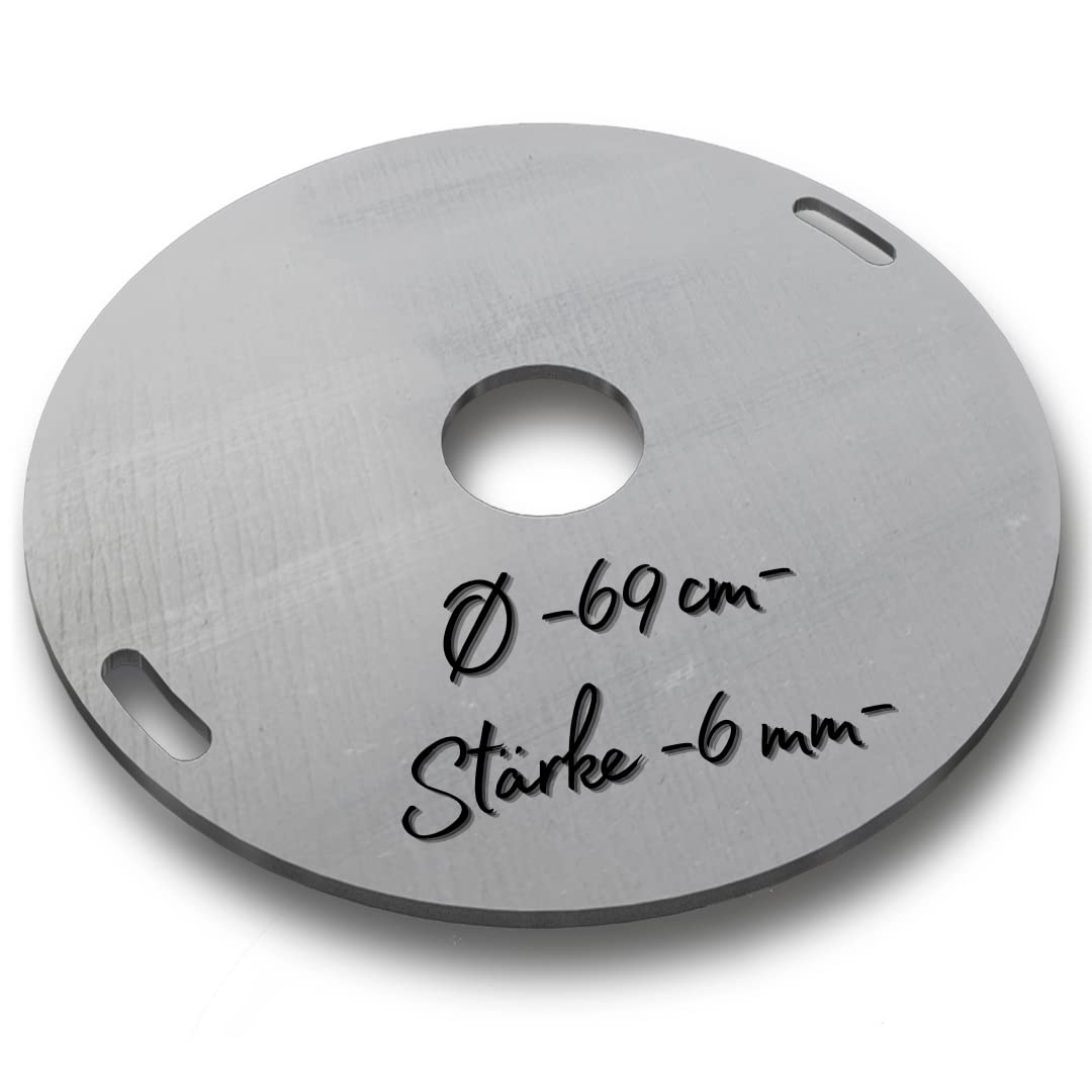 Terma Feuerplatte Durchm. 69 cm, Grillplatte, Plancha Stärke 6 mm, Grillring, Feuerring 69cm Feuerpl