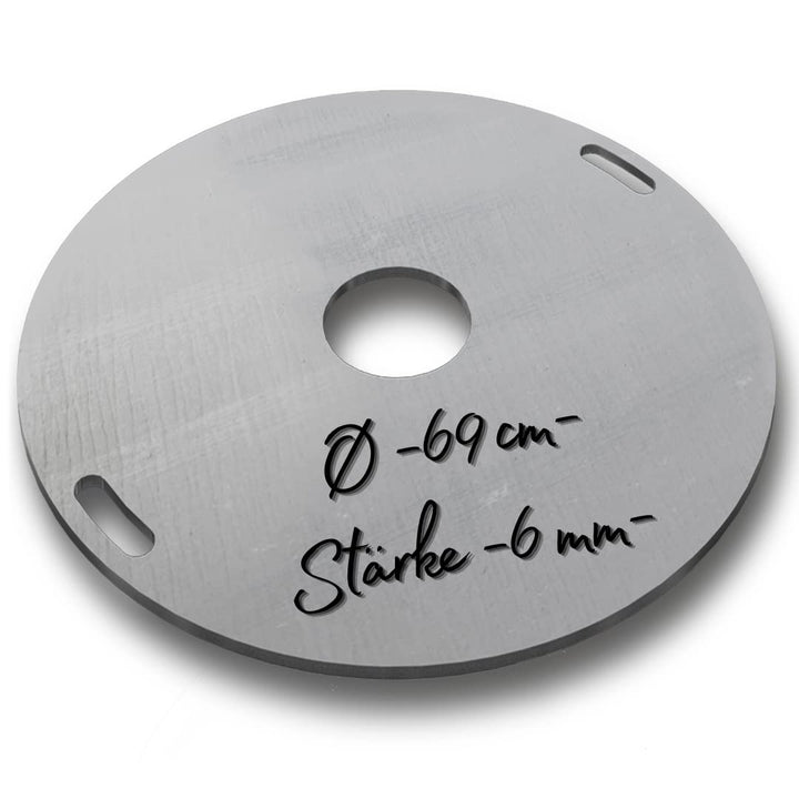 Terma Feuerplatte Durchm. 69 cm, Grillplatte, Plancha Stärke 6 mm, Grillring, Feuerring 69cm Feuerpl