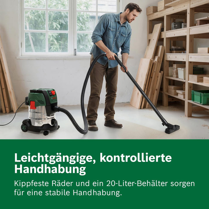 Bosch kabelgebundener Sauger PAS20-220P (Verlängerungsrohre (Kunststoff), Saugschlauch 2,2 m, Griff-