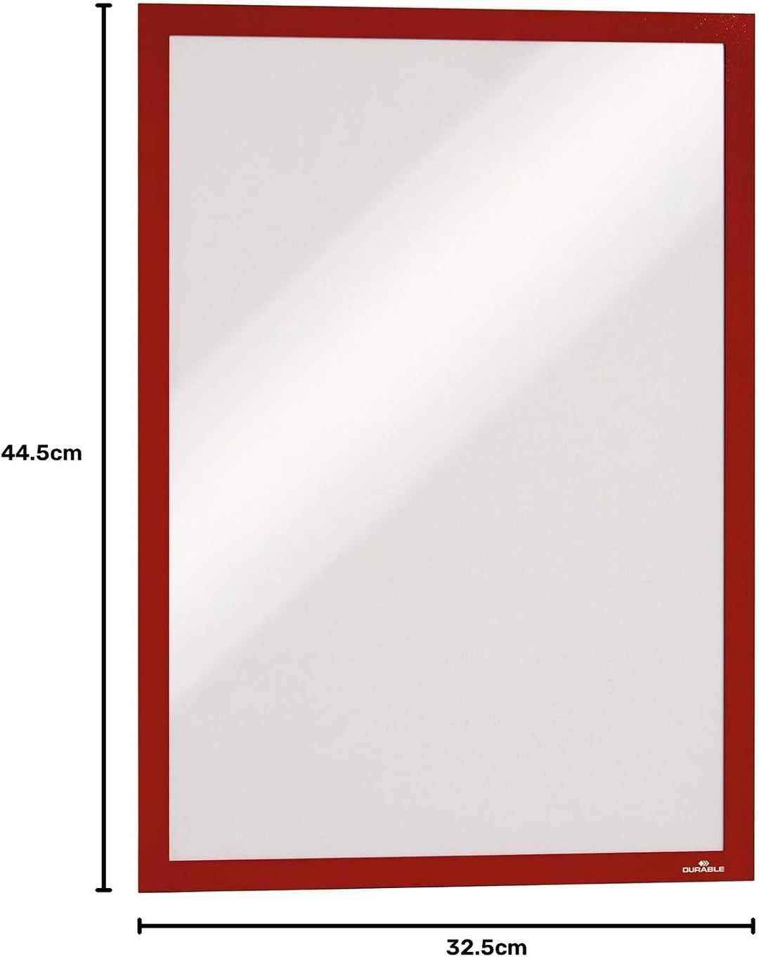 Durable Info-Rahmen Duraframe (A3, selbstklebend mit Magnetverschluss) 2 Stück, rot, 487303 DIN A3 r
