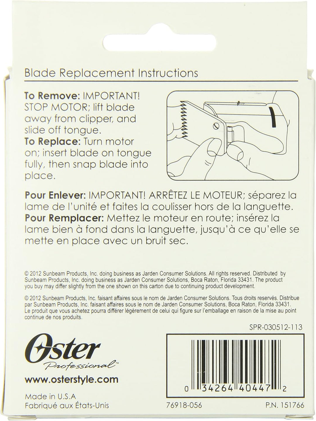 Oster Ersatz-Scherkopf für Oster Motormaschine 97-44, 1,2 mm, Typ 76918-056, 1,2 mm