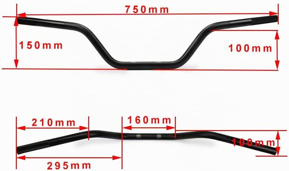 Motorradlenker 7/8"22mm Lenker Universal für EXC TE DL CRF CB YZF WR XT KLX KX DRZ KLR Dirt Bike ATV