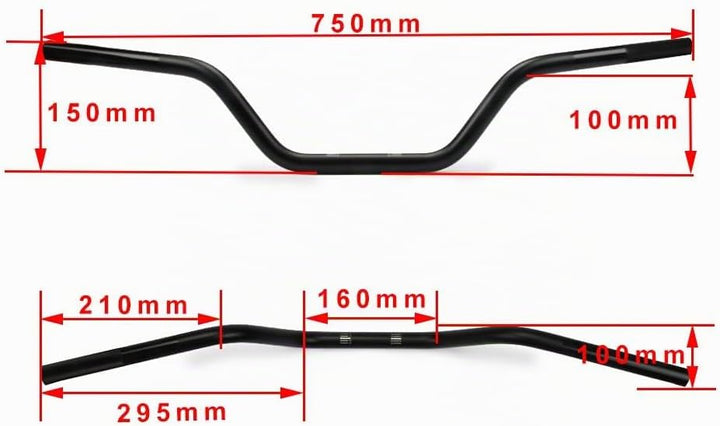 Motorradlenker 7/8"22mm Lenker Universal für EXC TE DL CRF CB YZF WR XT KLX KX DRZ KLR Dirt Bike ATV