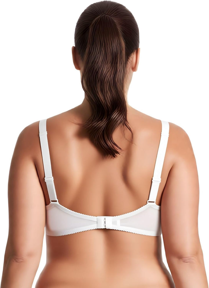 Curve Muse Übergrösse Ungefüttert Bügel Spitzen-BH mit gepolsterten Schultergurten-2er Pack 75B Schw