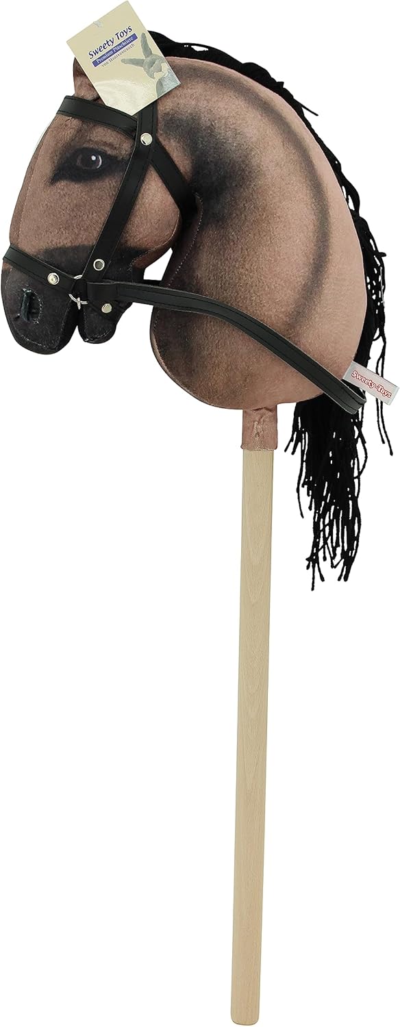 Sweety Toys Hobbyhorse Steckenpferd geeigent für Hobbyhorsing (Dunkelbraun), Dunkelbraun